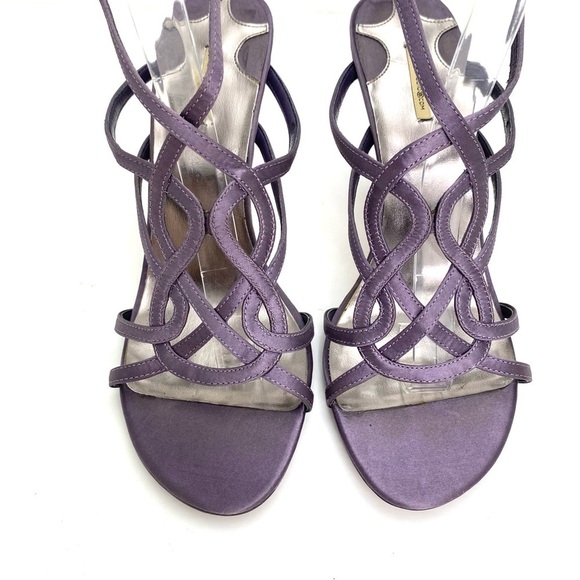 MAX Studio Satin Woven Strap Sandal in Lavender Purple - Picture 3 of 10